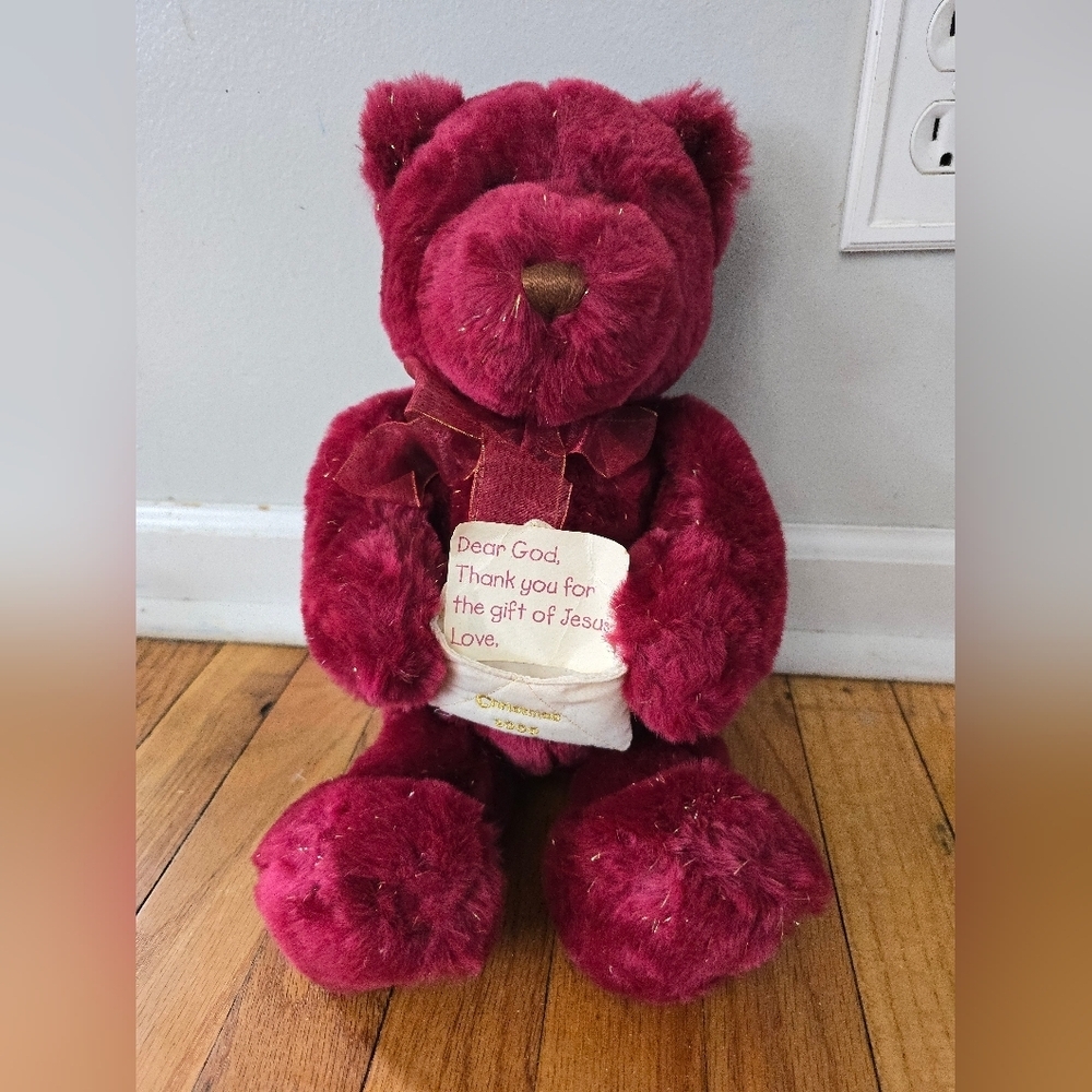 Gund Dear God Letter Christmas 2000 Soft Plush Teddy Bear